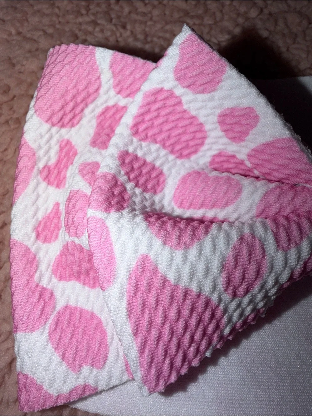 Pink Giraffe Print Bow Headband for Kids